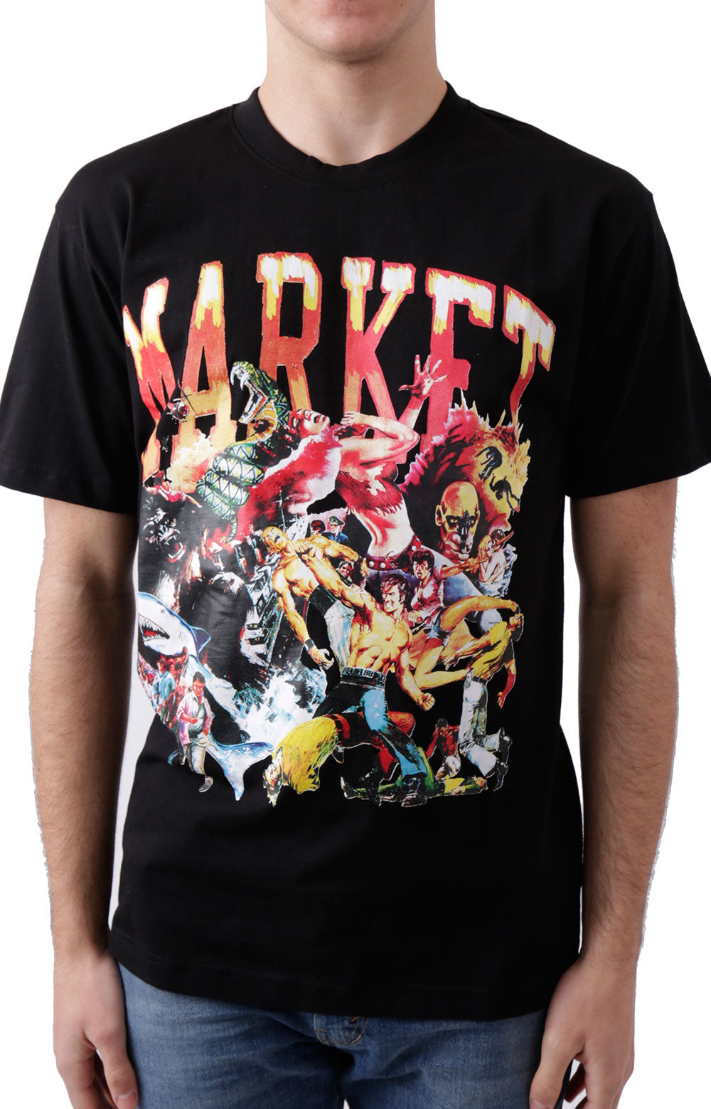 Market Arc Animal Mosh Pit T-Shirt - Black