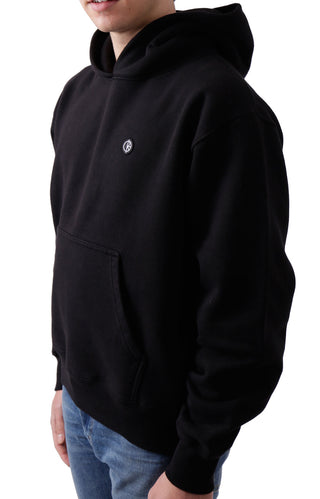 Patch Pullover Hoodie - Black