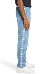 222 Banda Astoriazzin Trackpant  - Blue Steel/Lt Yellow/Bright White