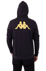 Kappa Haris Classic Pullover Hoodie - Black Smoke/Lt Yellow/Bright White