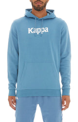 Kappa Men's Haris Pullover Hoodie - Navy Blue/White/Yellow Accents