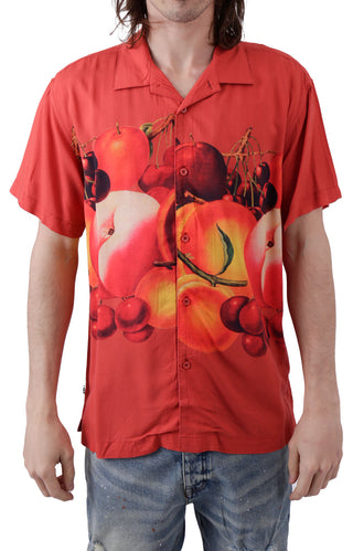 Fruit Bowl Woven Button-Up Shirt - Ginger Biscuit Multi