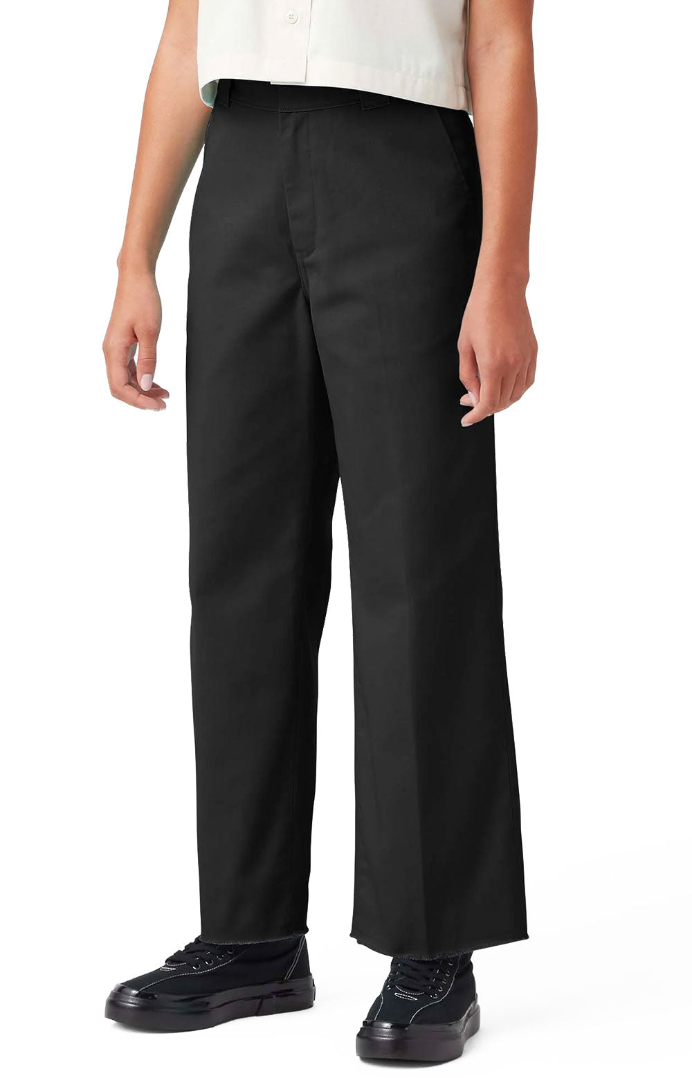 Cropped black deals work pants