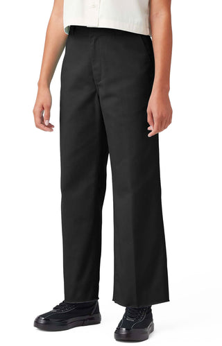 (FPR10RBK) Cropped Twill Ankle Pants - Rinsed Black