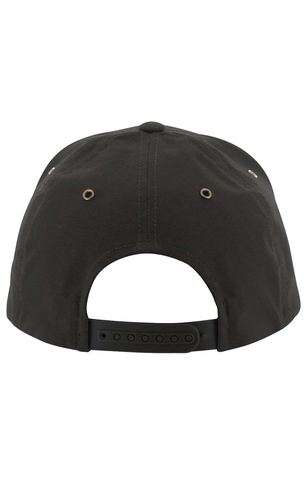 Leather Patch Snap-Back Hat - Black