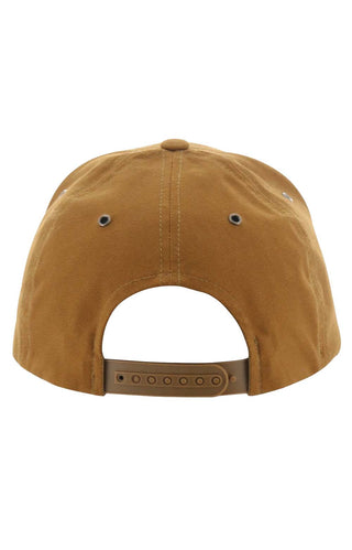 Leather Patch Snap-Back Hat - Bronze