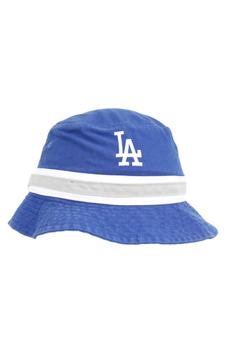 LA Dodgers Striped Bucket Hat - Royal Blue