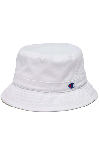 Garment Washed Relaxed Bucket Hat - White