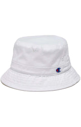 Garment Washed Relaxed Bucket Hat - White