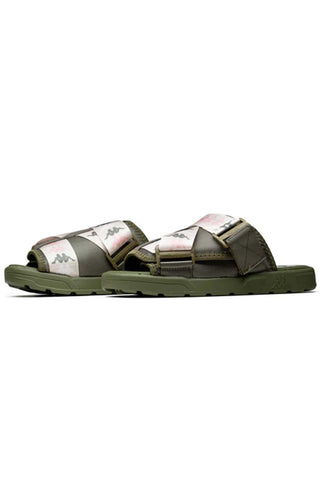(341B32W) 222 Banda Mitel 8 Sandals - Green Loden/Almond