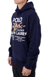 Retro Fleece Hoodie - Nautical Blue