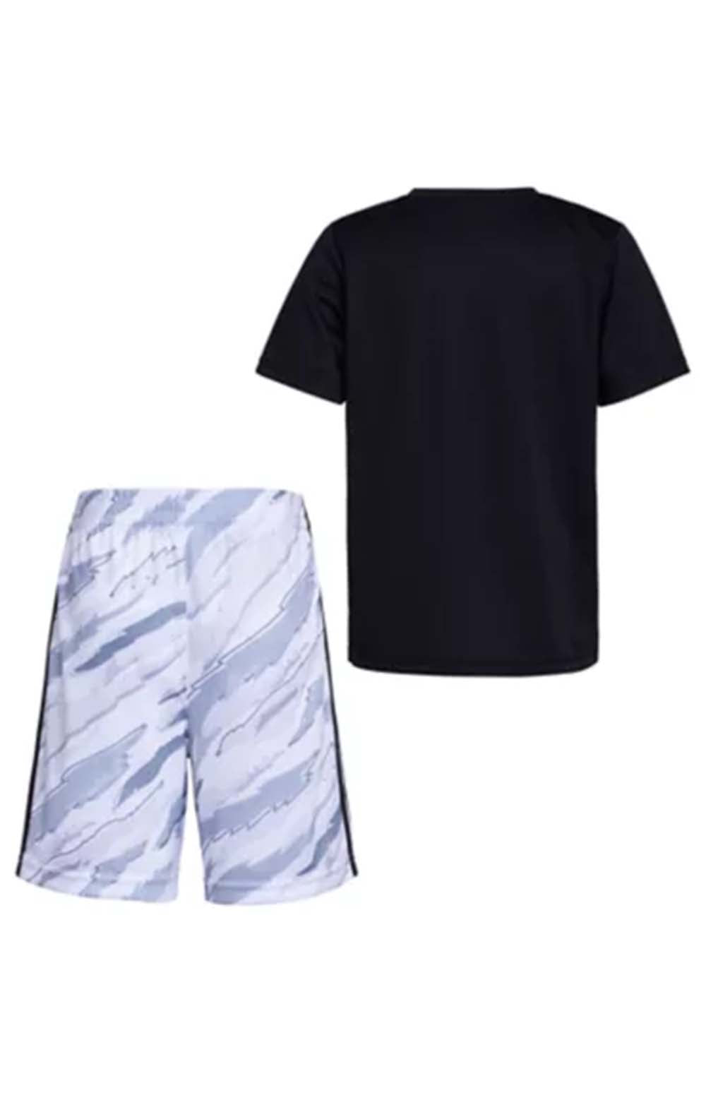 (AG6362C) Tiger Camo T-Shirt and Shorts Set - Black
