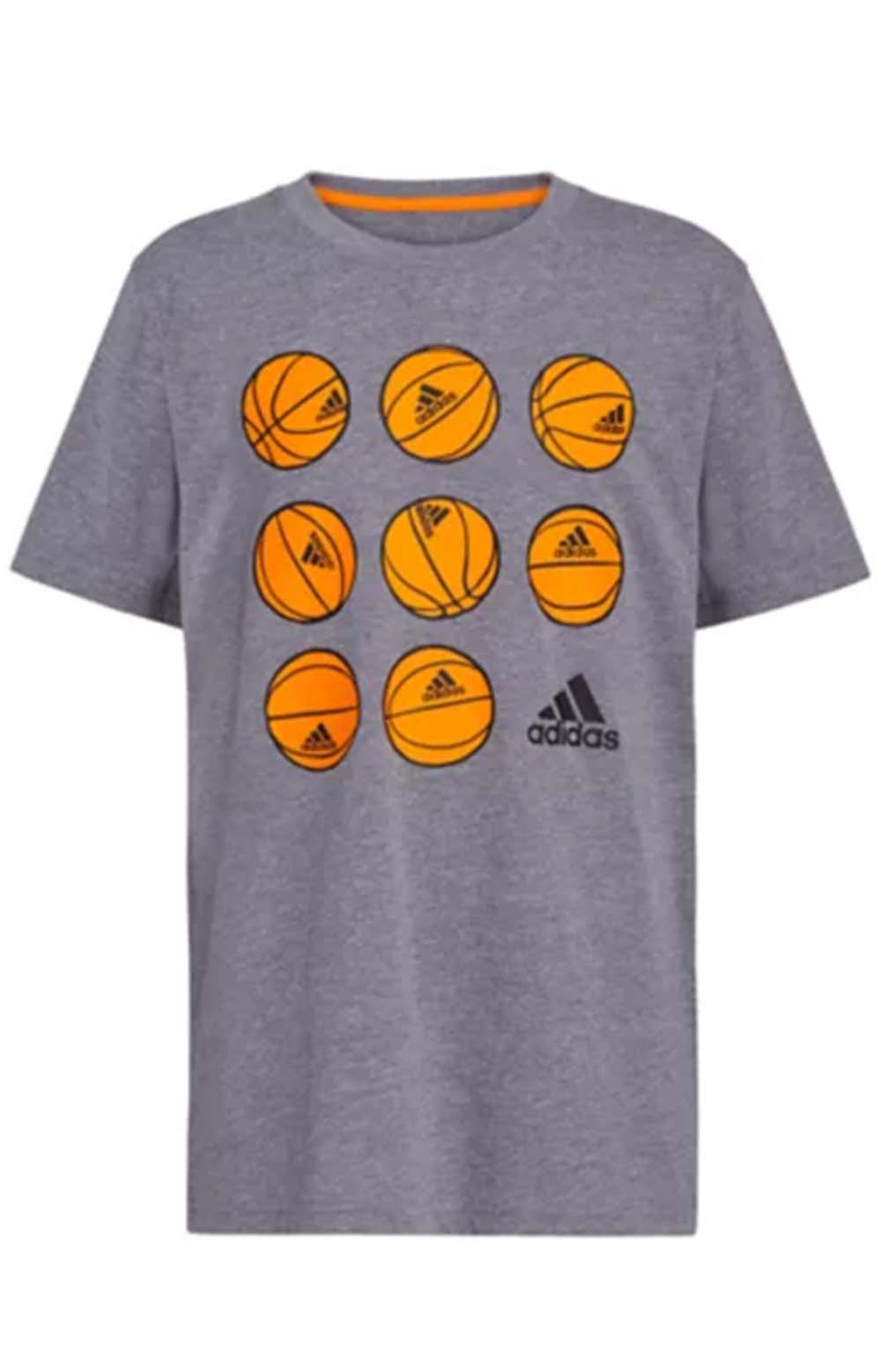 (AA7422) Adidas Basketball Heather T-Shirt - Charcoal