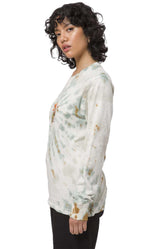 Natural Tie-Dye Mushroom Long Sleeve Relaxed Tee