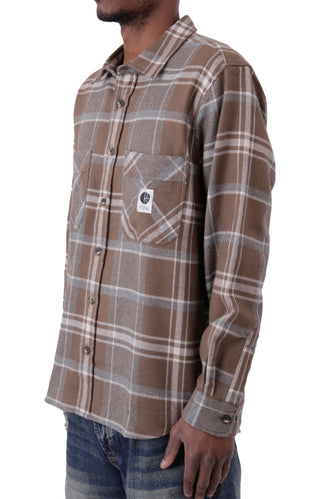Big Boy Flannel Button-Up Shirt - Brown
