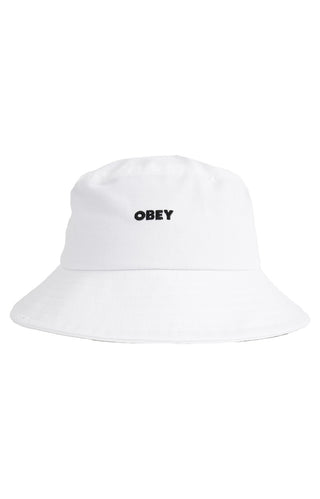Bold Twill Bucket Hat - White