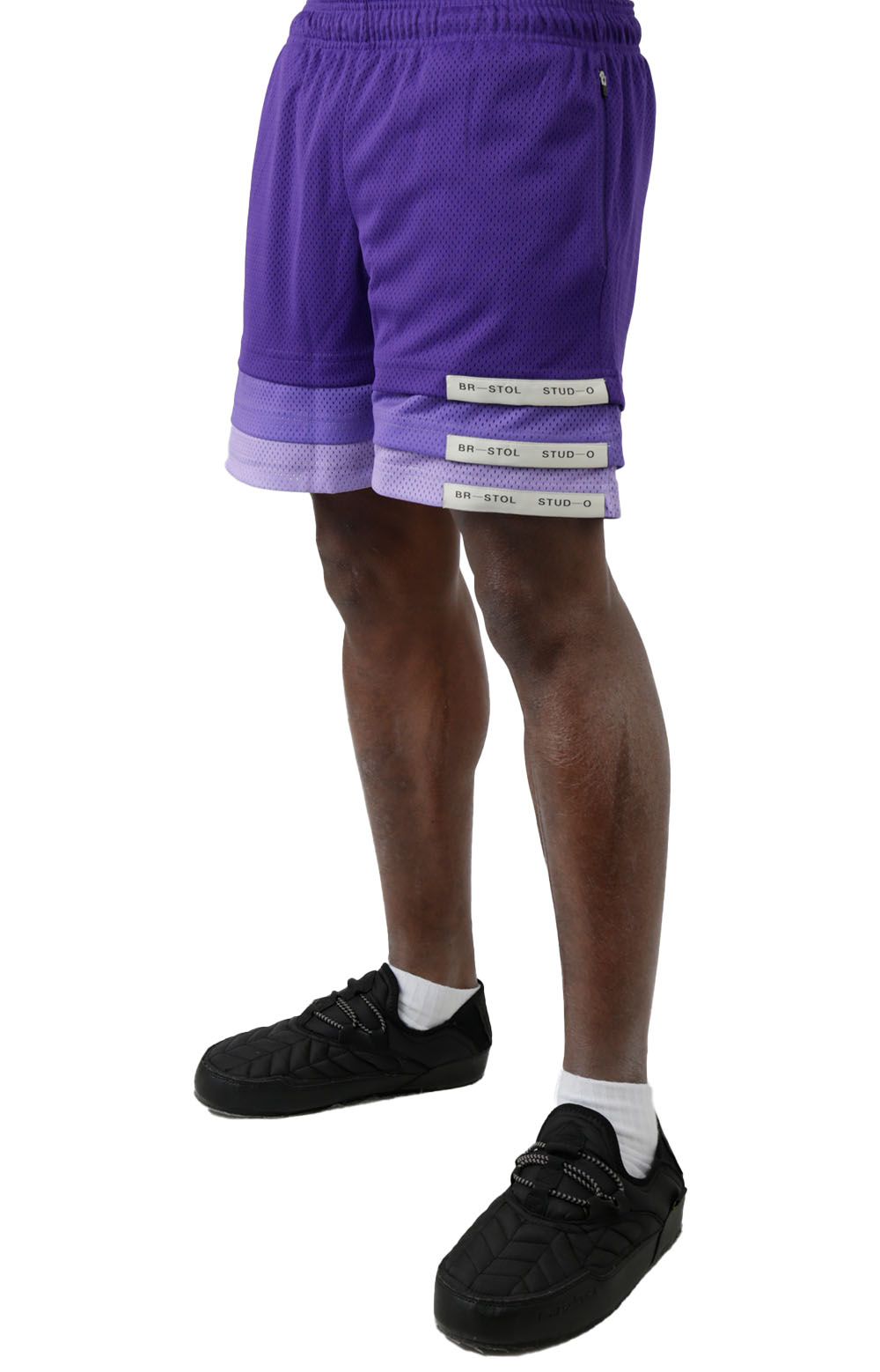 Triple Hem Gradient Shorts - Purple