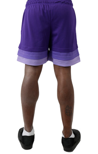 Triple Hem Gradient Shorts - Purple