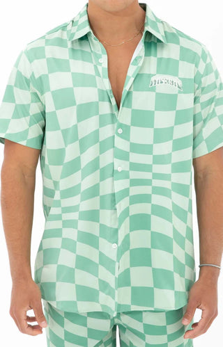 Checked Button-Up Shirt