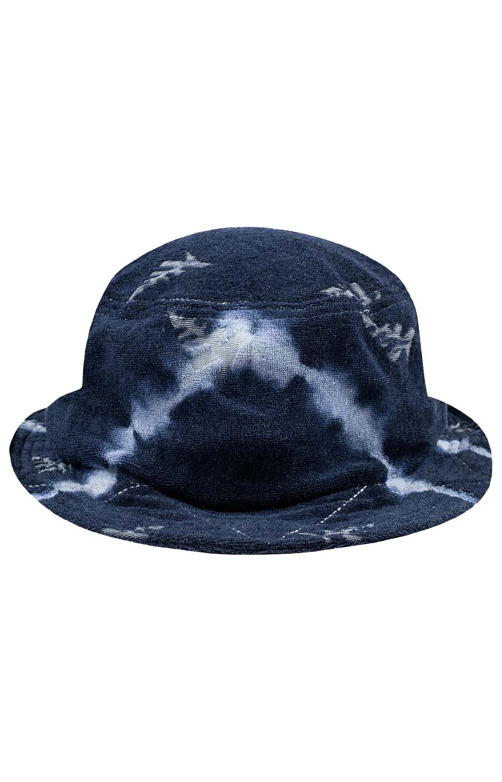 Paper Planes | Tie Dye Jacquard Terry Cloth Bucket Hat, Navy / S/M