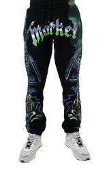 Glow-in-the-Dark Tie-Dye Sweatpants - Black