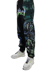 Glow-in-the-Dark Tie-Dye Sweatpants - Black