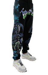 Glow-in-the-Dark Tie-Dye Sweatpants - Black