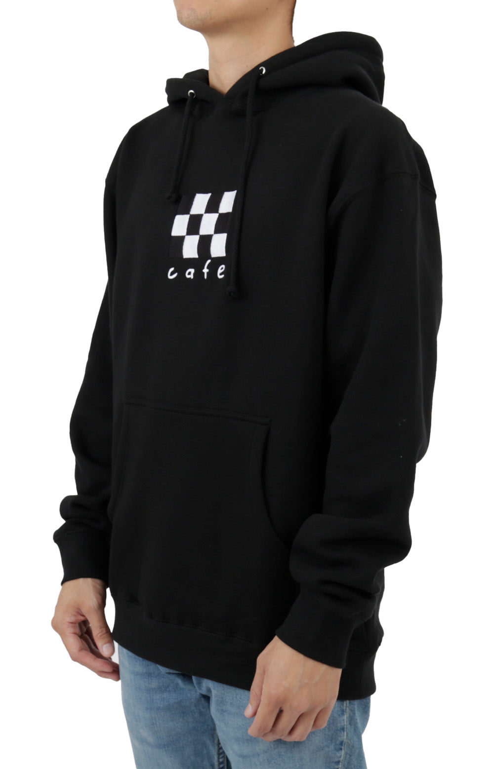 Checkerboard Pullover Hoode - Black