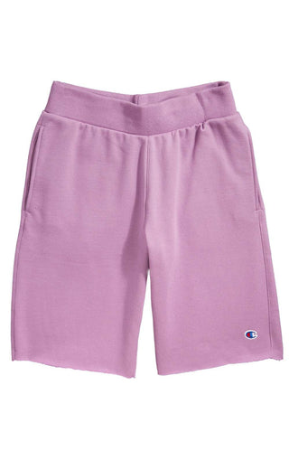 Reverse Weave Cut-Off Shorts - Tinted Lavender