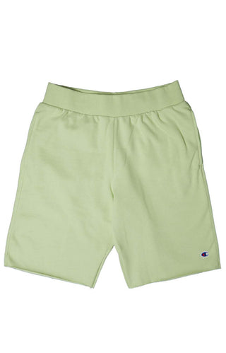 Reverse Weave Cut-Off Shorts - Mint To Be Green