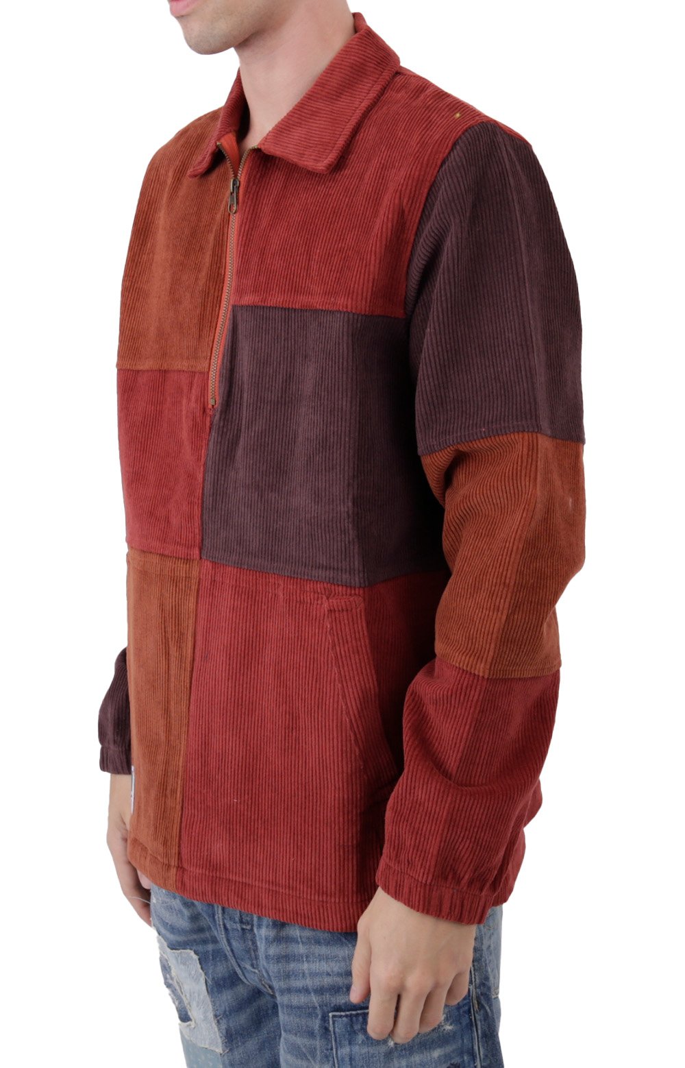 Cord Patchwork Pullover - Autumn