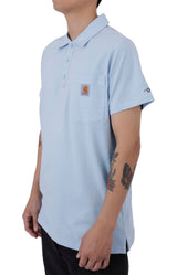 (103569) Force Delmont S/S Polo Shirt - Powder Blue