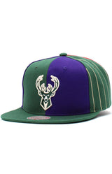 Mitchell & Ness Bucks What The Pinstripe Snap-Back Hat