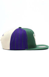 Mitchell & Ness Bucks What The Pinstripe Snap-Back Hat