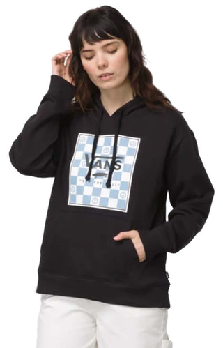 Peace Check Boxed In BFF Pullover Hoodie - Black
