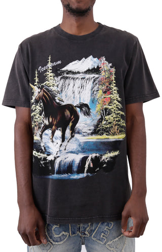 Unicorn SS Knit T-Shirt - Black
