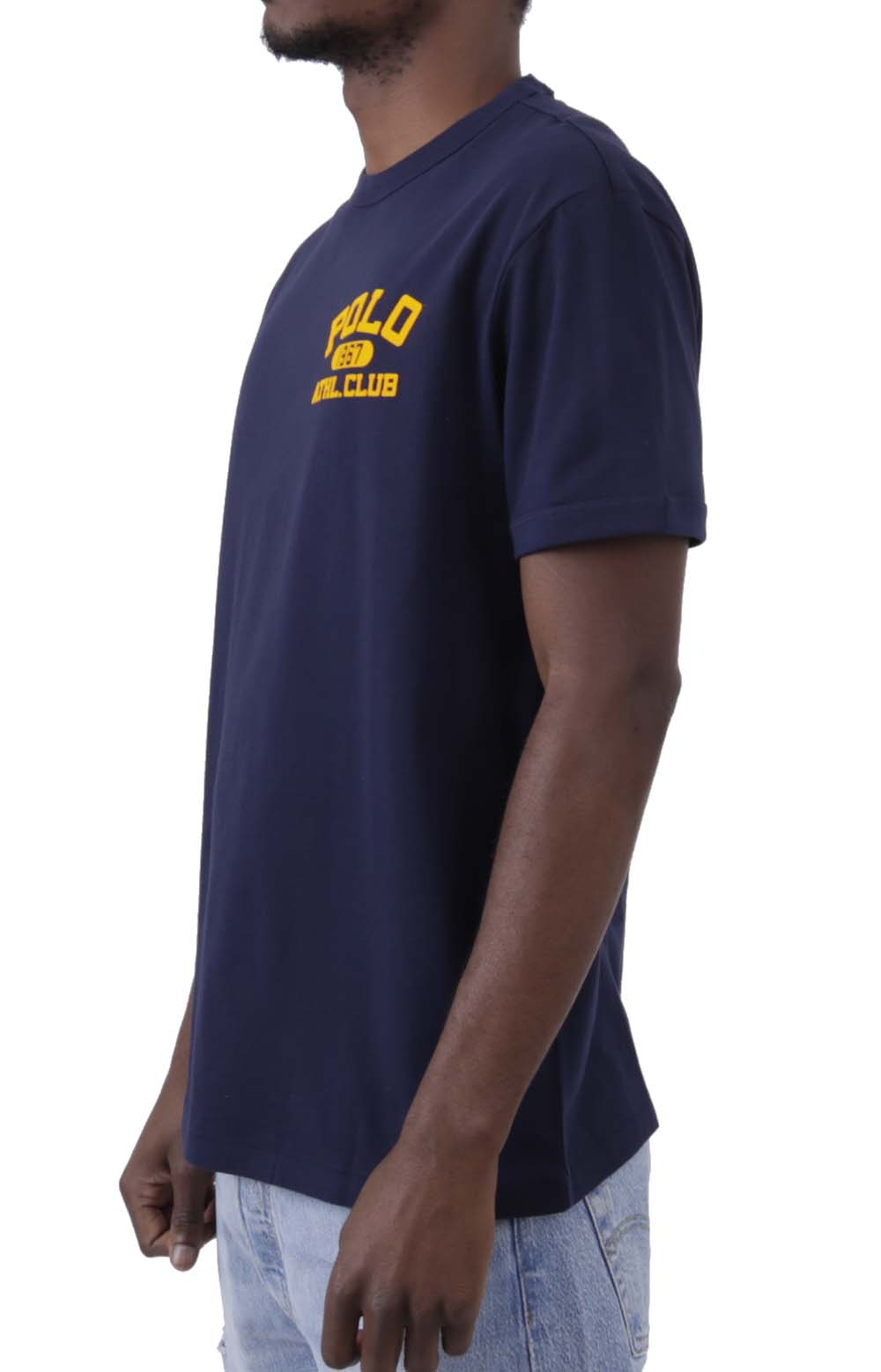 Classic Fit Athletic Inspired Chest Logo T-Shirt - Cruise Navy