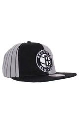 Mitchell & Ness NBA Pinstripe Snap-Back Hat - Brooklyn Nets Edition