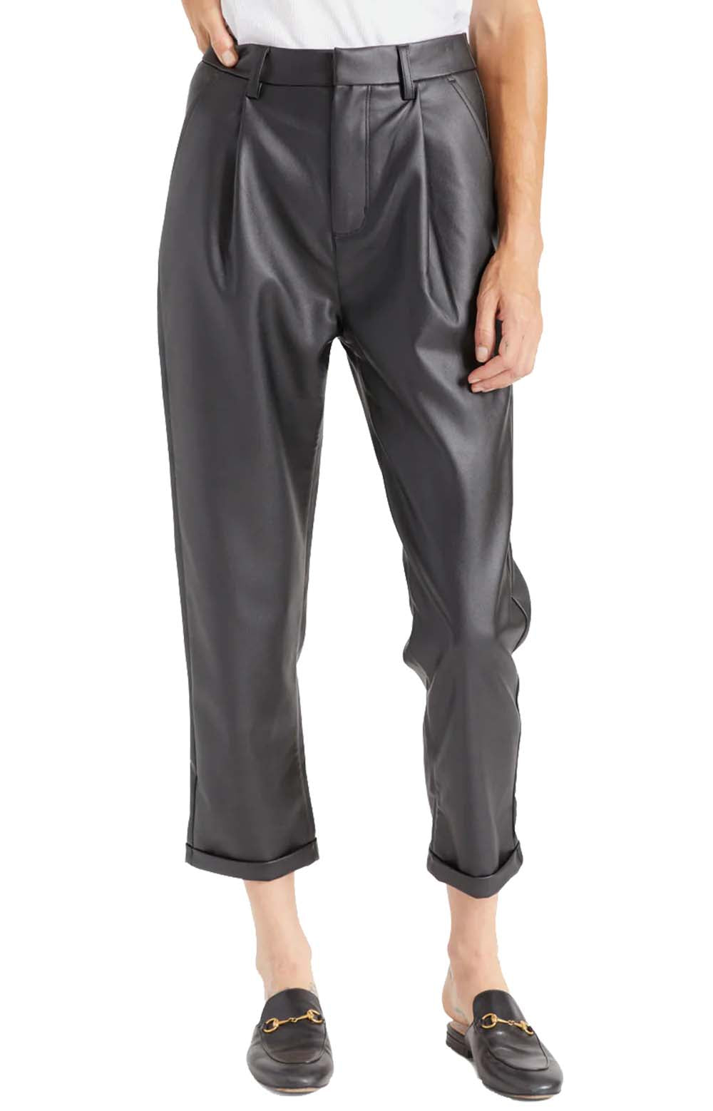 Aberdeen Leather Trouser Pant - Black