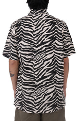 Zebra Half-Zip Shirt - White/Black