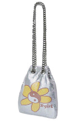 Yin Yang Floral Mesh Shoulder Bag