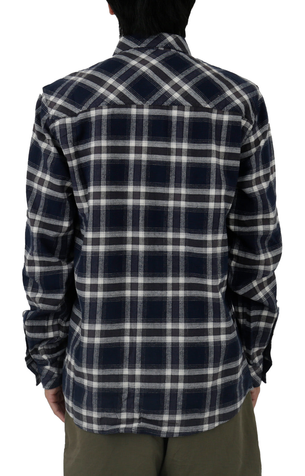 Stretch Flannel Shirt - Navy/Dark Earth