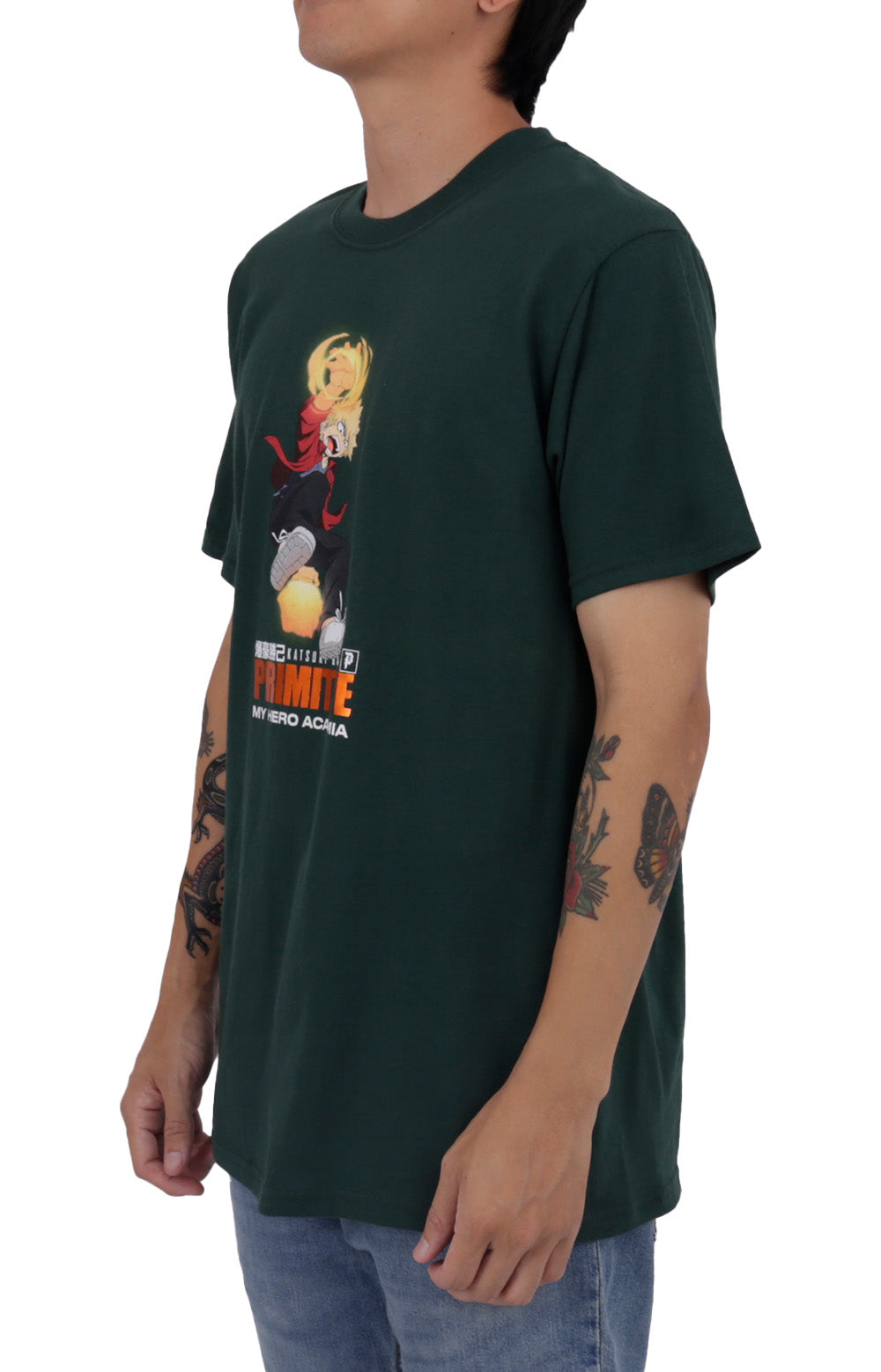 x My Hero Academia Explosive Speed T-Shirt - Forest Green