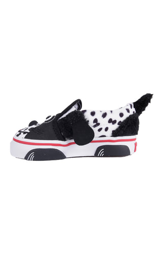 (VJM6BT) Dog Slip-On V Shoes - Dalmation Black