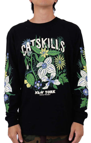 Catskills Flower Patch L/S Shirt - Black