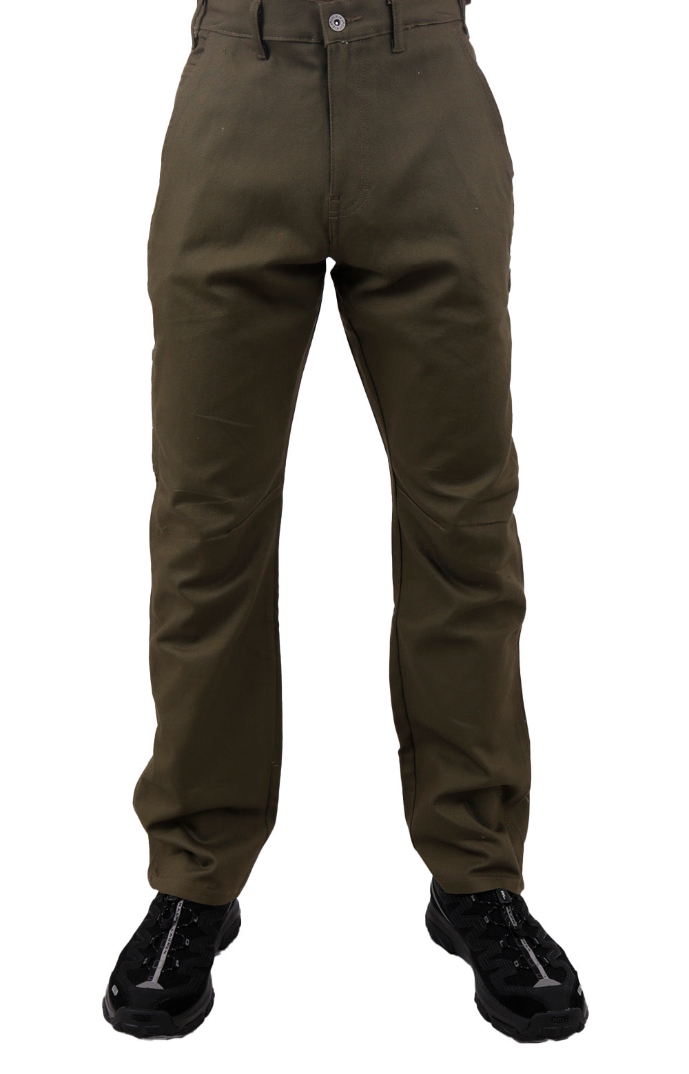 (DUR04ML) Relaxed Fit Duck Carpenter Pant - Military Green
