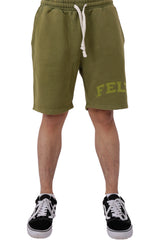 Felt Olive Cotton Fleece Hamptons Sweatshorts