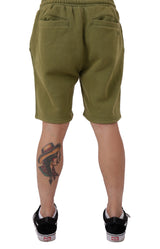 Felt Olive Cotton Fleece Hamptons Sweatshorts