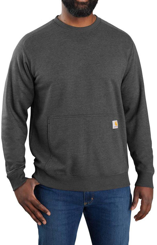 (105568) Force Relaxed Fit Lightweight Crewneck Sweatshirt - Carbon Heather