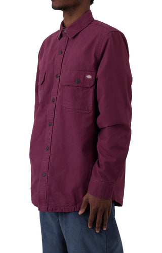 (WL658GW9) Duck Flannel Lined Shirt - Grape Wine